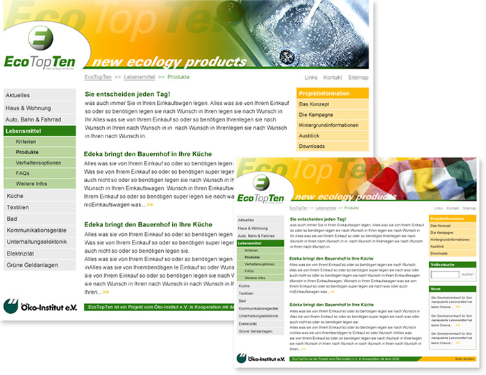 eco topten Website